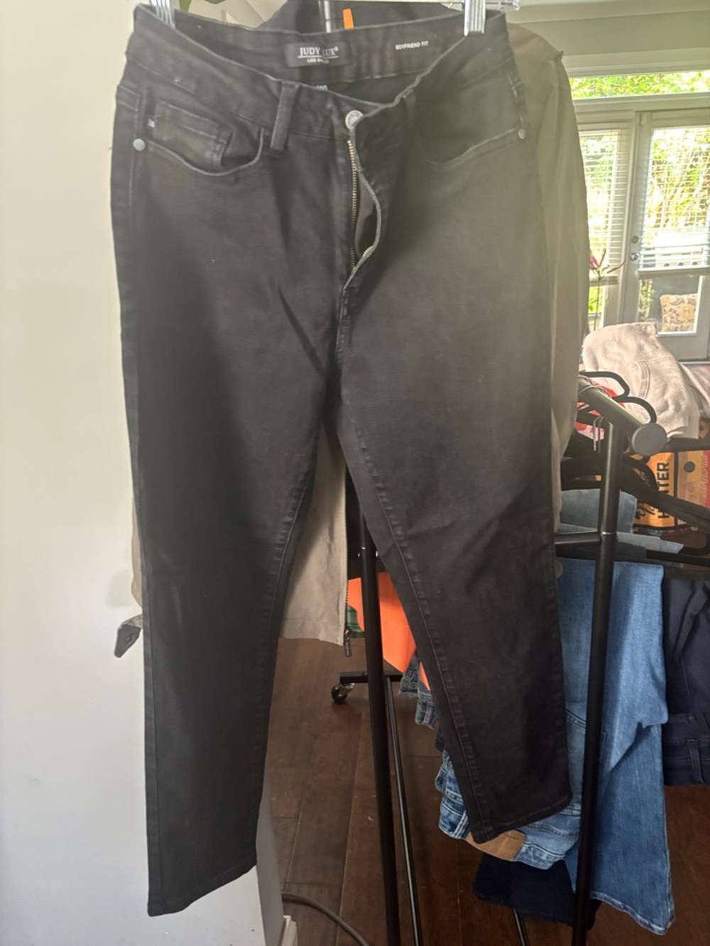 Judy Blue Men's Slim Black Jeans - Classic Five-Pocket Style